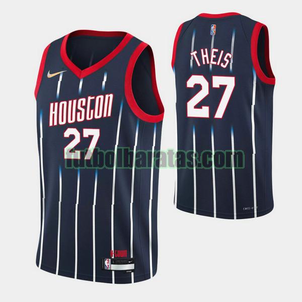 camiseta 2021 2022 daniel theis 27 houston rockets negro hombre