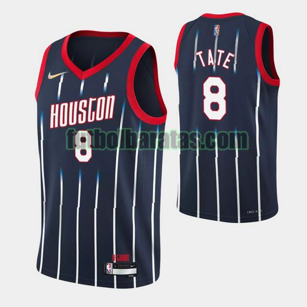 camiseta 2021 2022 jae'sean tate 8 houston rockets negro hombre