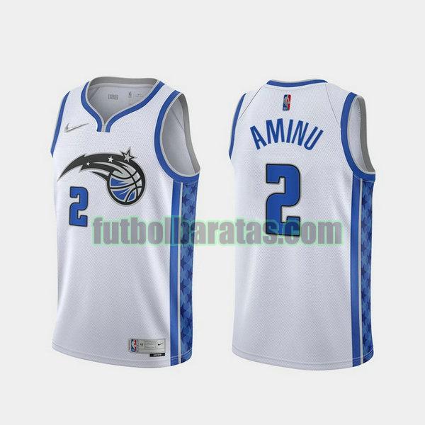 camiseta 2021 al-farouq aminu 2 orlando magic blanco hombre