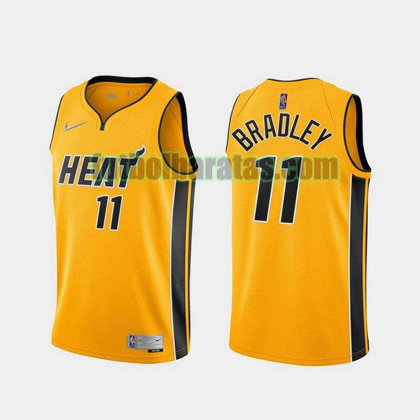 camiseta 2021 avery bradley 11 miami heat amarillo hombre