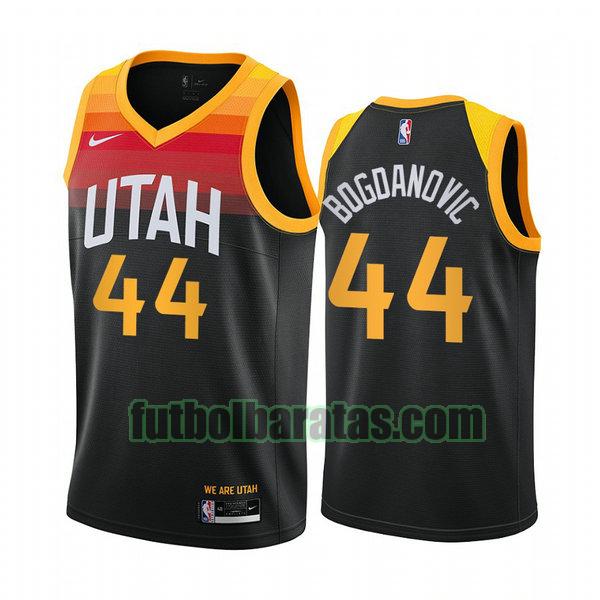 camiseta 2021 bojan bogdanovic 44 utah jazz negro hombre