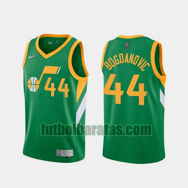 camiseta 2021 bojan bogdanovic 44 utah jazz verde hombre