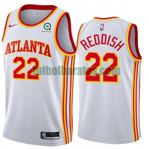 camiseta 2021 cam reddis 22 atlanta hawks bianca hombre