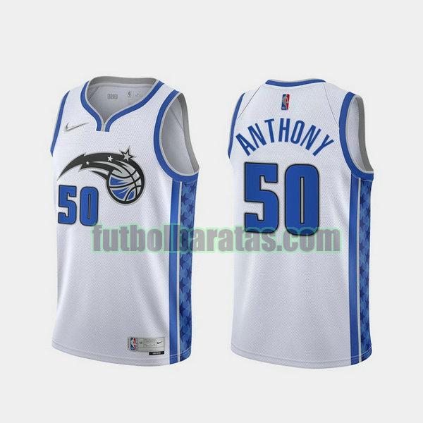 camiseta 2021 cole anthony 50 orlando magic blanco hombre