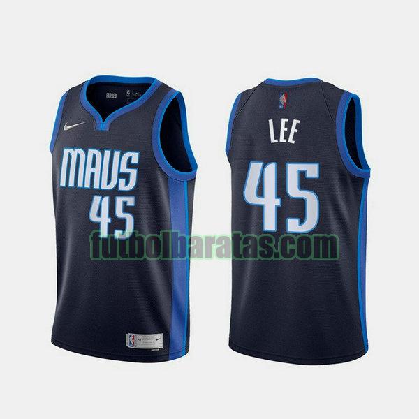 camiseta 2021 courtney lee 45 dallas mavericks azul hombre