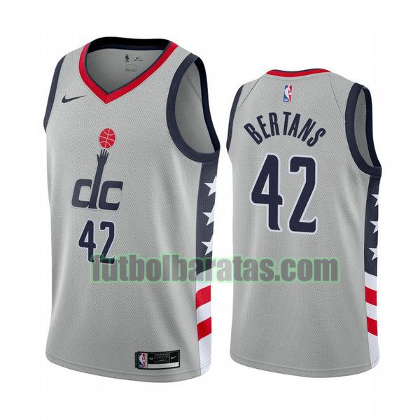 camiseta 2021 davis bertans 42 washington wizards gris hombre