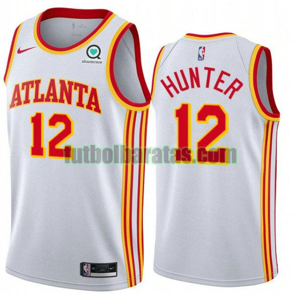 camiseta 2021 de'andre hunter 12 atlanta hawks bianca hombre