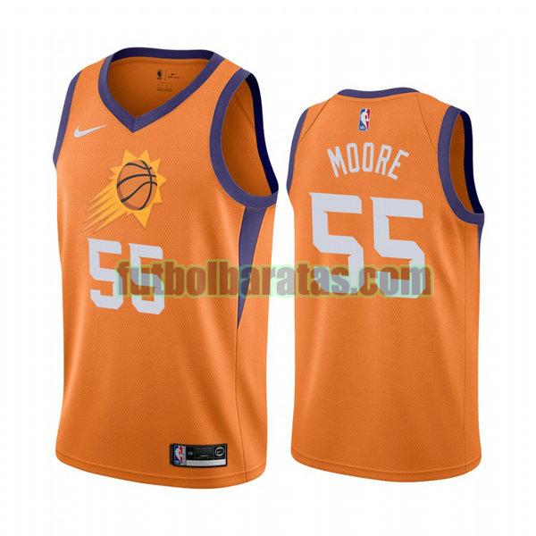 camiseta 2021 e'twaun moore 55 phoenix suns naranja hombre