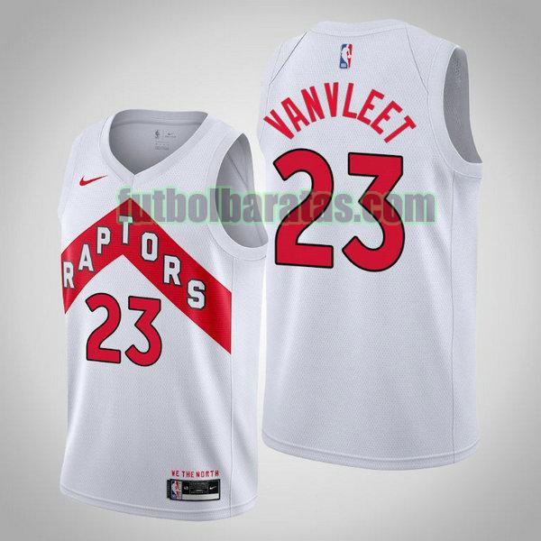 camiseta 2021 fred vanvleet 23 toronto raptors blanco hombre