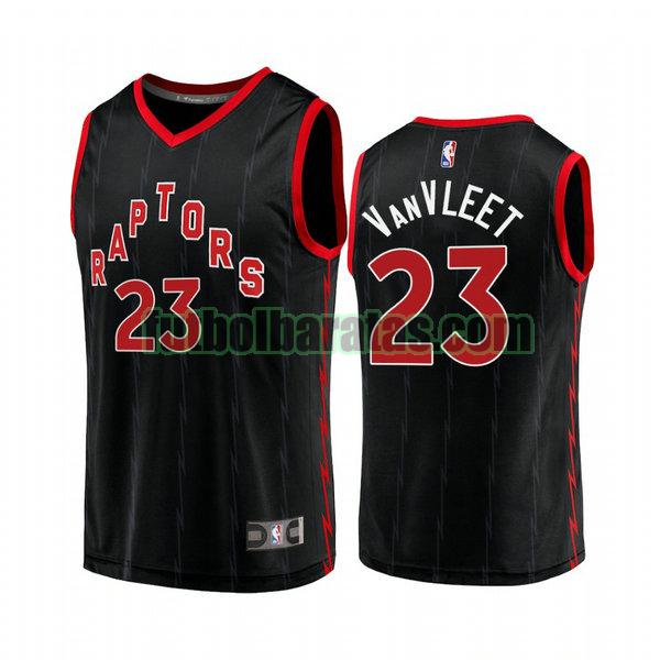 camiseta 2021 fred vanvleet 23 toronto raptors negro hombre