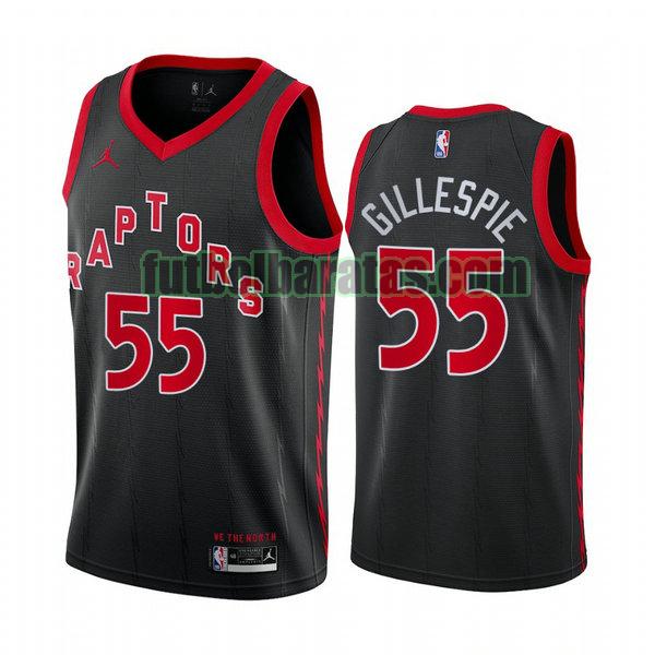 camiseta 2021 freddie gillespie 55 toronto raptors negro hombre