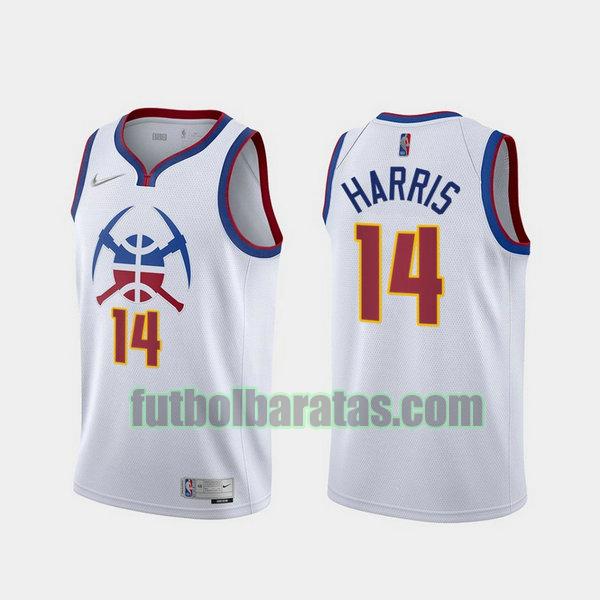 camiseta 2021 gary harris 14 denver nuggets blanco hombre