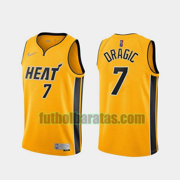 camiseta 2021 goran dragic 7 miami heat amarillo hombre