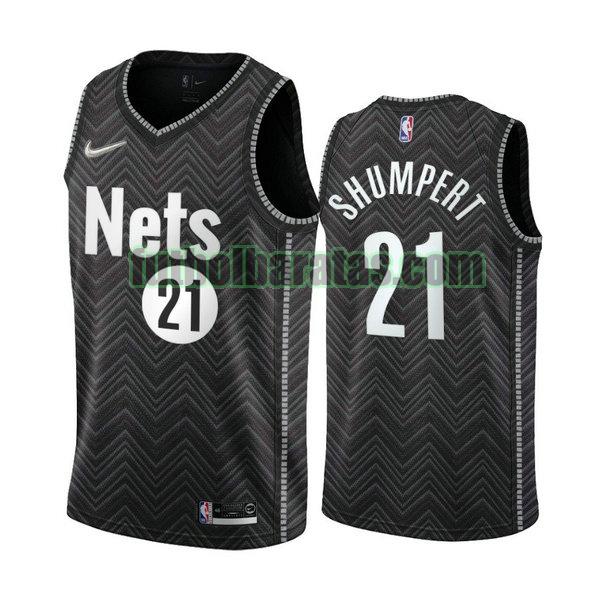 camiseta 2021 iman shumpert 21 brooklyn nets negro hombre