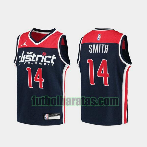 camiseta 2021 ish smith 14 washington wizards armada hombre