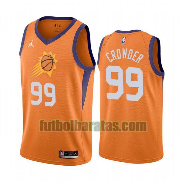 camiseta 2021 jae crowder 99 phoenix suns naranja hombre