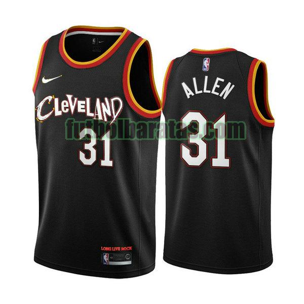 camiseta 2021 jarrett allen 31 cleveland cavaliers negro hombre