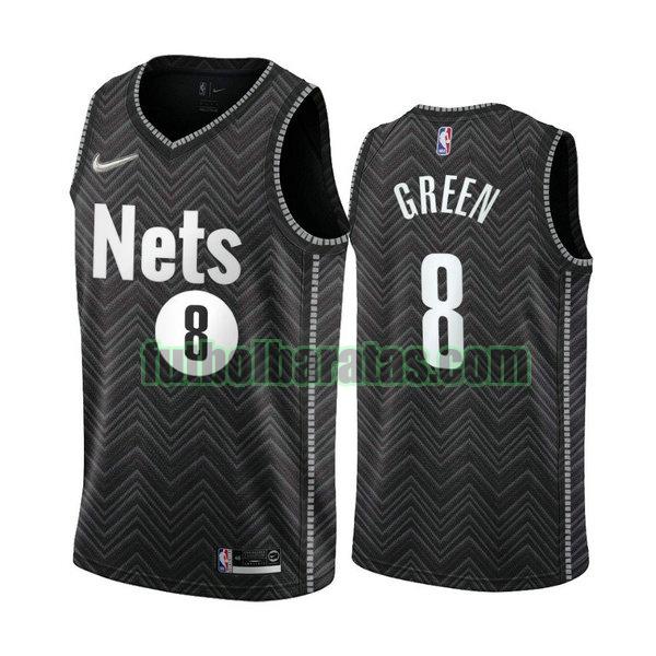 camiseta 2021 jeff green 8 brooklyn nets negro hombre