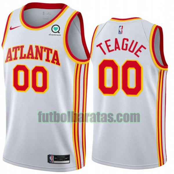 camiseta 2021 jeff teague 0 atlanta hawks bianca hombre