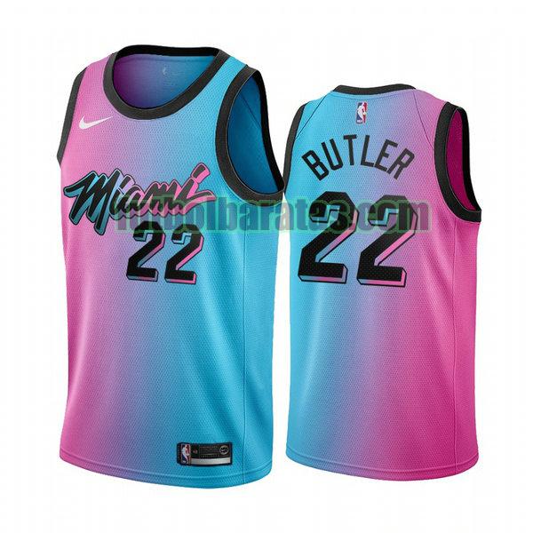 camiseta 2021 jimmy butler 22 miami heat rosa hombre