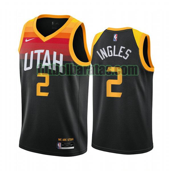 camiseta 2021 joe ingles 2 utah jazz negro hombre