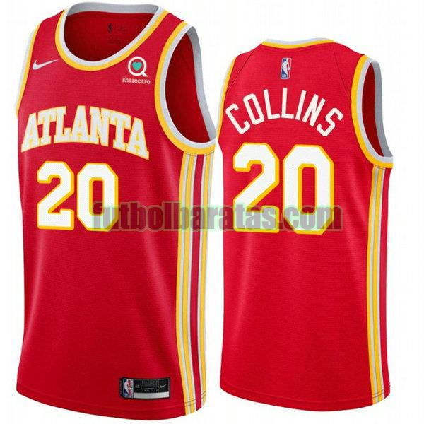 camiseta 2021 john collins 22 atlanta hawks rojo hombre