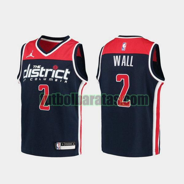 camiseta 2021 john wall 2 washington wizards armada hombre