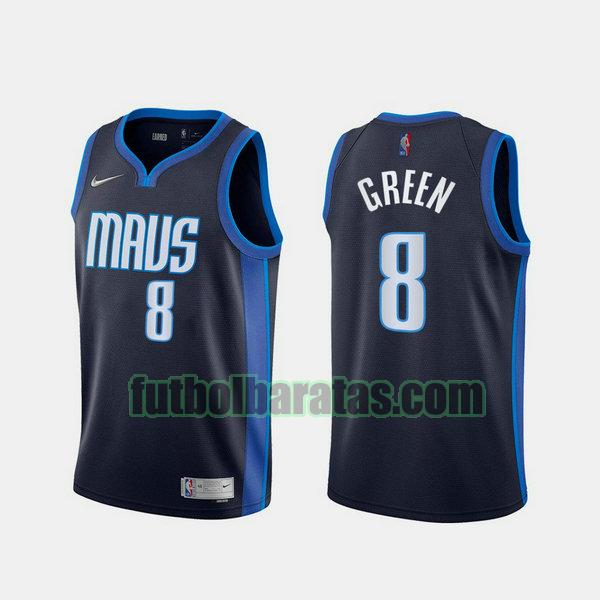 camiseta 2021 josh green 8 dallas mavericks azul hombre