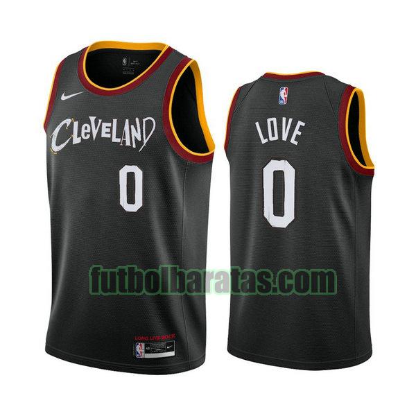 camiseta 2021 kevin love 0 cleveland cavaliers negro hombre