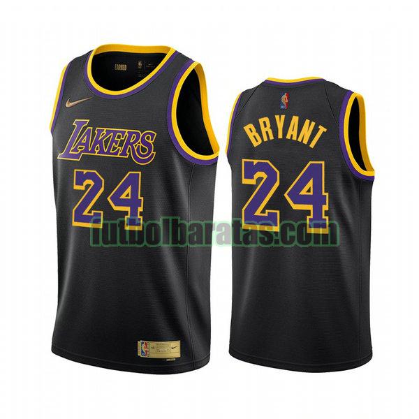 camiseta 2021 kobe bryant 24 los angeles lakers negro hombre