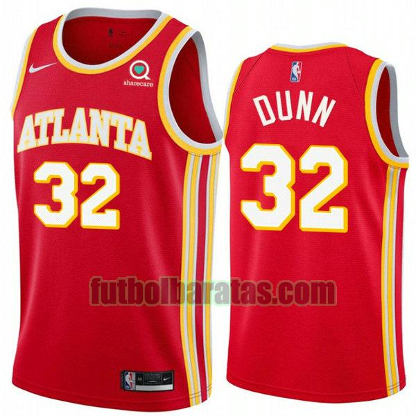 camiseta 2021 kris dunn 32 atlanta hawks rojo hombre