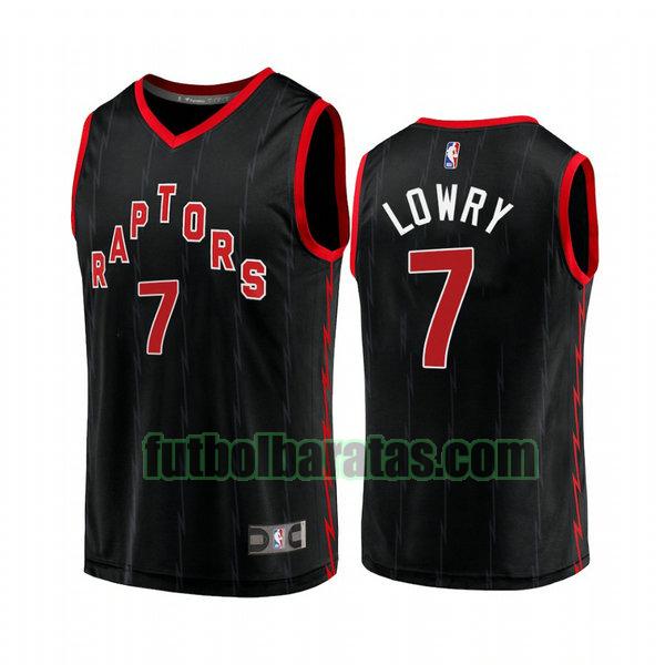 camiseta 2021 kyle lowry 7 toronto raptors negro hombre