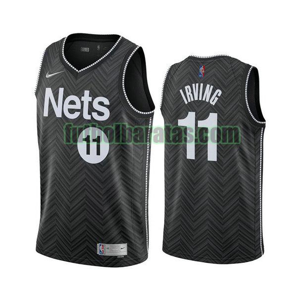 camiseta 2021 kyrie irving 11 brooklyn nets negro hombre