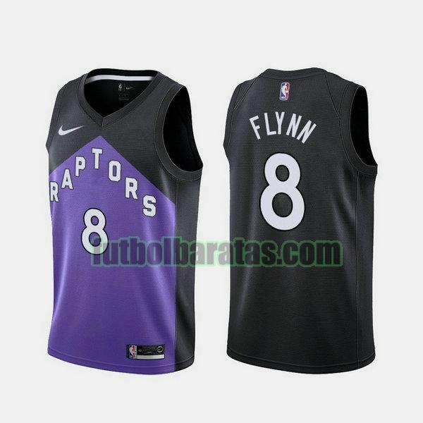 camiseta 2021 malachi flynn 8 toronto raptors negro violeta hombre