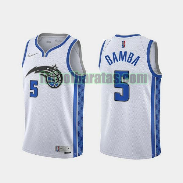 camiseta 2021 mohamed bamba 5 orlando magic blanco hombre