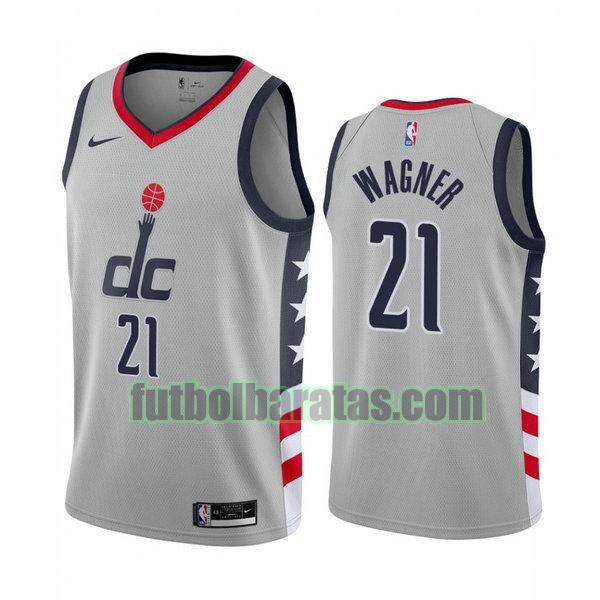 camiseta 2021 moritz wagner 21 washington wizards gris hombre