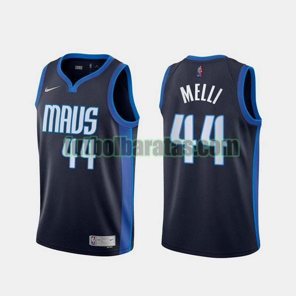 camiseta 2021 nicolo melli 44 dallas mavericks azul hombre