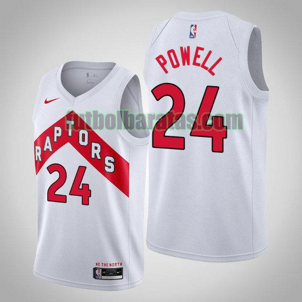 camiseta 2021 norman powell 24 toronto raptors blanco hombre