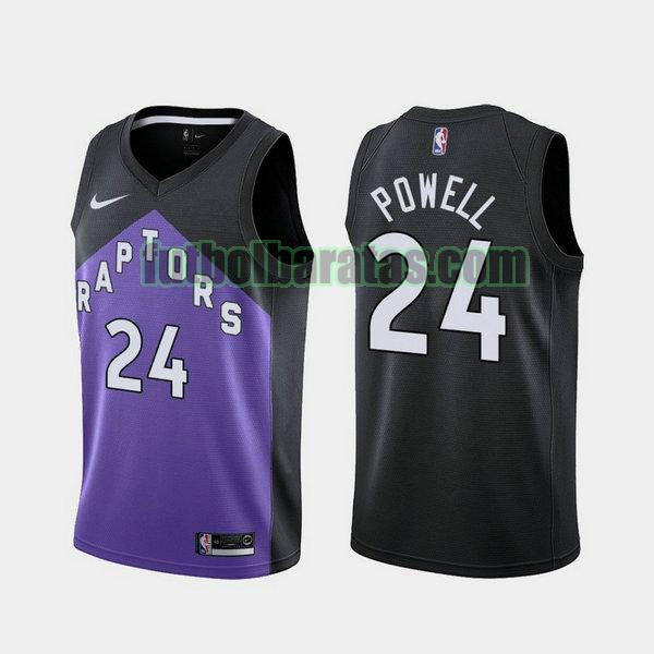 camiseta 2021 norman powell 24 toronto raptors negro violeta hombre