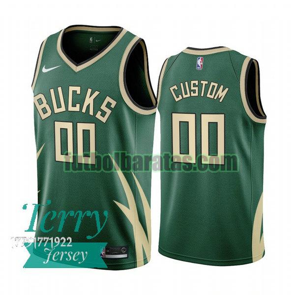 camiseta 2021 rodion kurucs 0 milwaukee bucks verde hombre