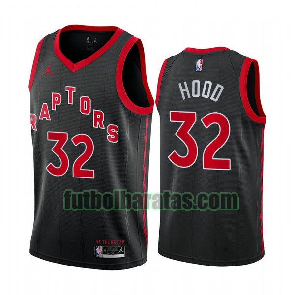 camiseta 2021 rodney hood 32 toronto raptors negro hombre