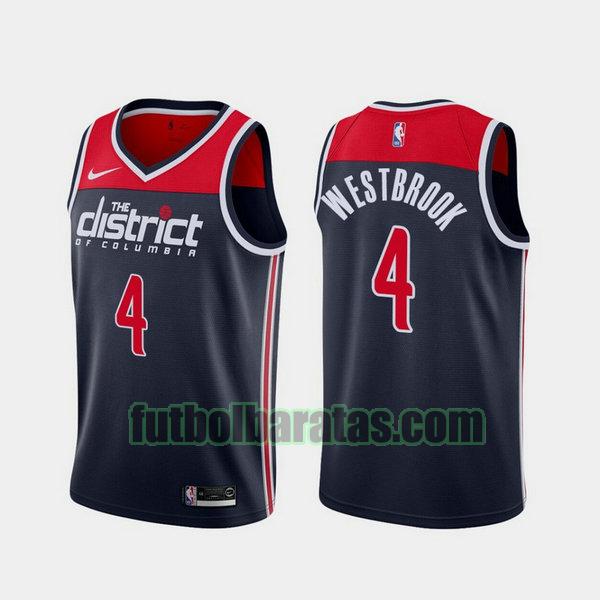 camiseta 2021 russell westbrook 4 washington wizards armada hombre