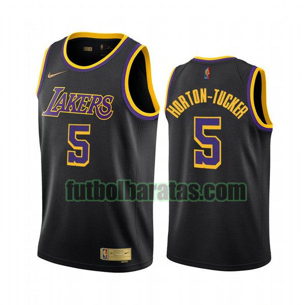 camiseta 2021 talen horton-tucker 5 los angeles lakers negro hombre