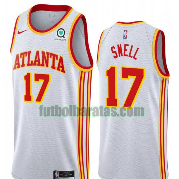 camiseta 2021 tony snell 17 atlanta hawks bianca hombre