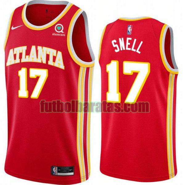 camiseta 2021 tony snell 17 atlanta hawks rojo hombre