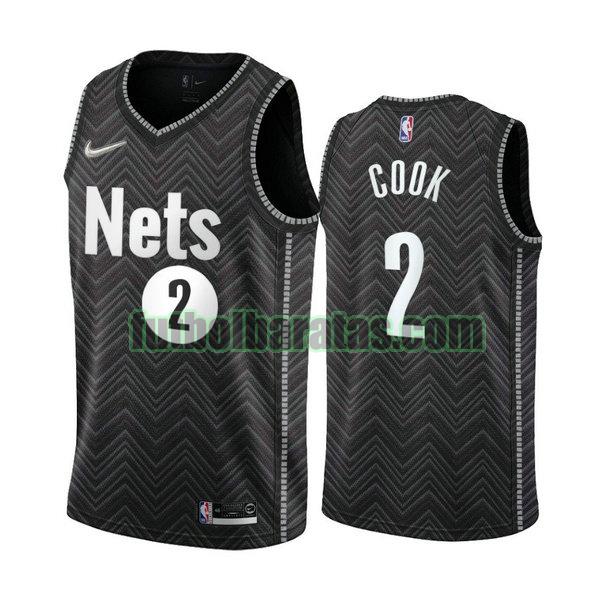 camiseta 2021 tyler cook 2 brooklyn nets negro hombre