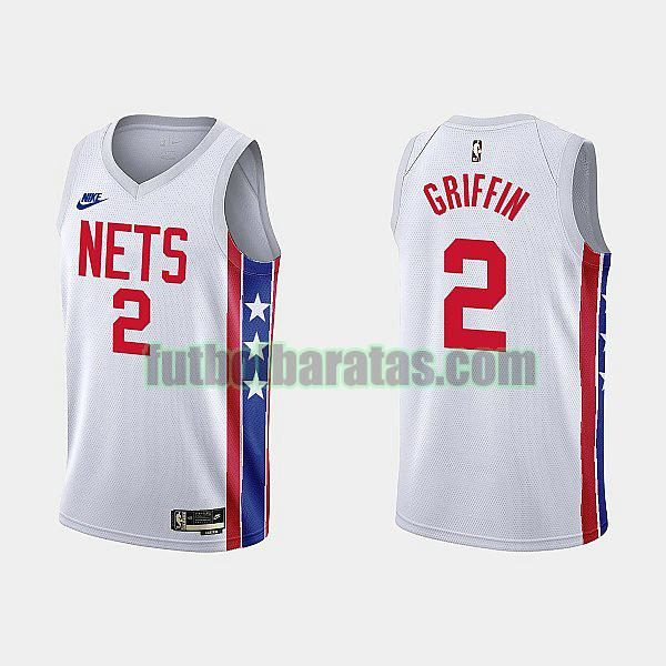 camiseta 2022-2023 blake griffin 2 brooklyn nets blanco hombre