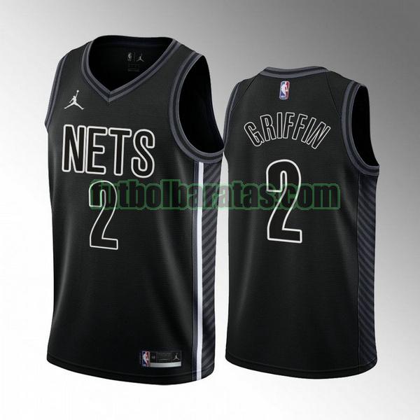 camiseta 2022-2023 blake griffin 2 brooklyn nets negro hombre