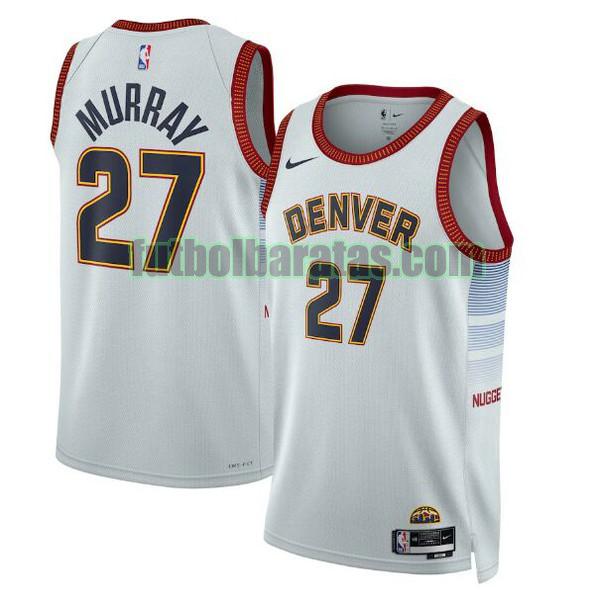 camiseta 2022-2023 jamal murray 27 denver nuggets blanco hombre