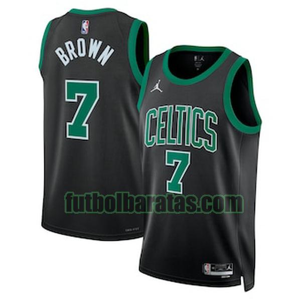 camiseta 2022-2023 jaylen brown 7 boston celtics negro hombre